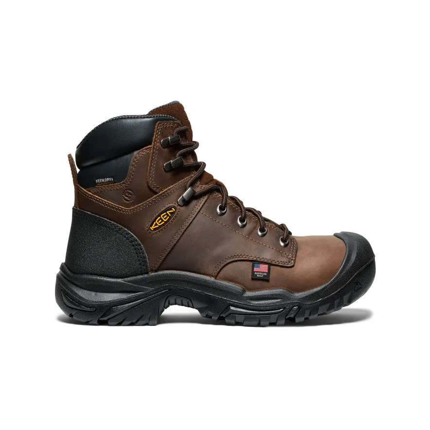 Flexible Outsole Equestrian Men's Mt Vernon II 6" Waterproof Boot (Steel Toe)  |  Dark Earth/Black
