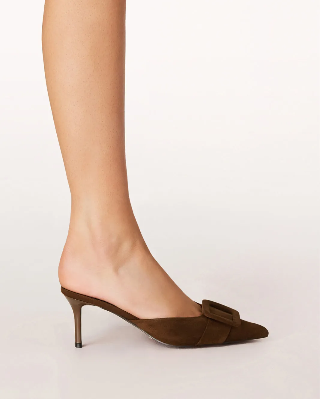 YORKIE - HAZEL SUEDE Wide Fit Heels Pivot Point