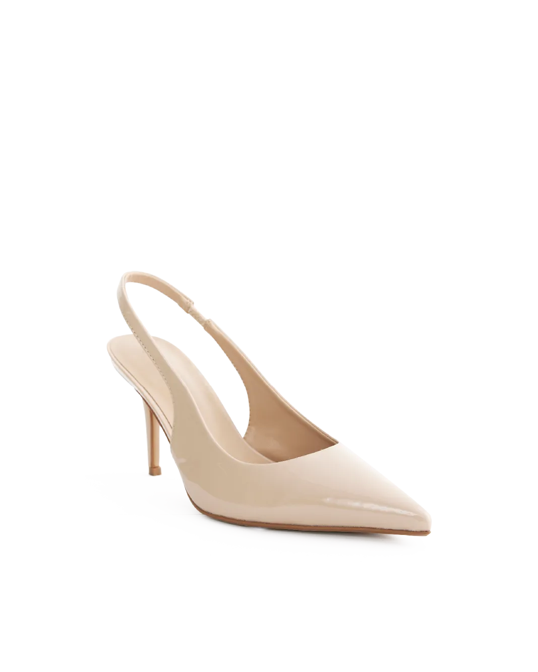 mesh construction Elegant Platform Sandals BLONDIE - NUDE PATENT
