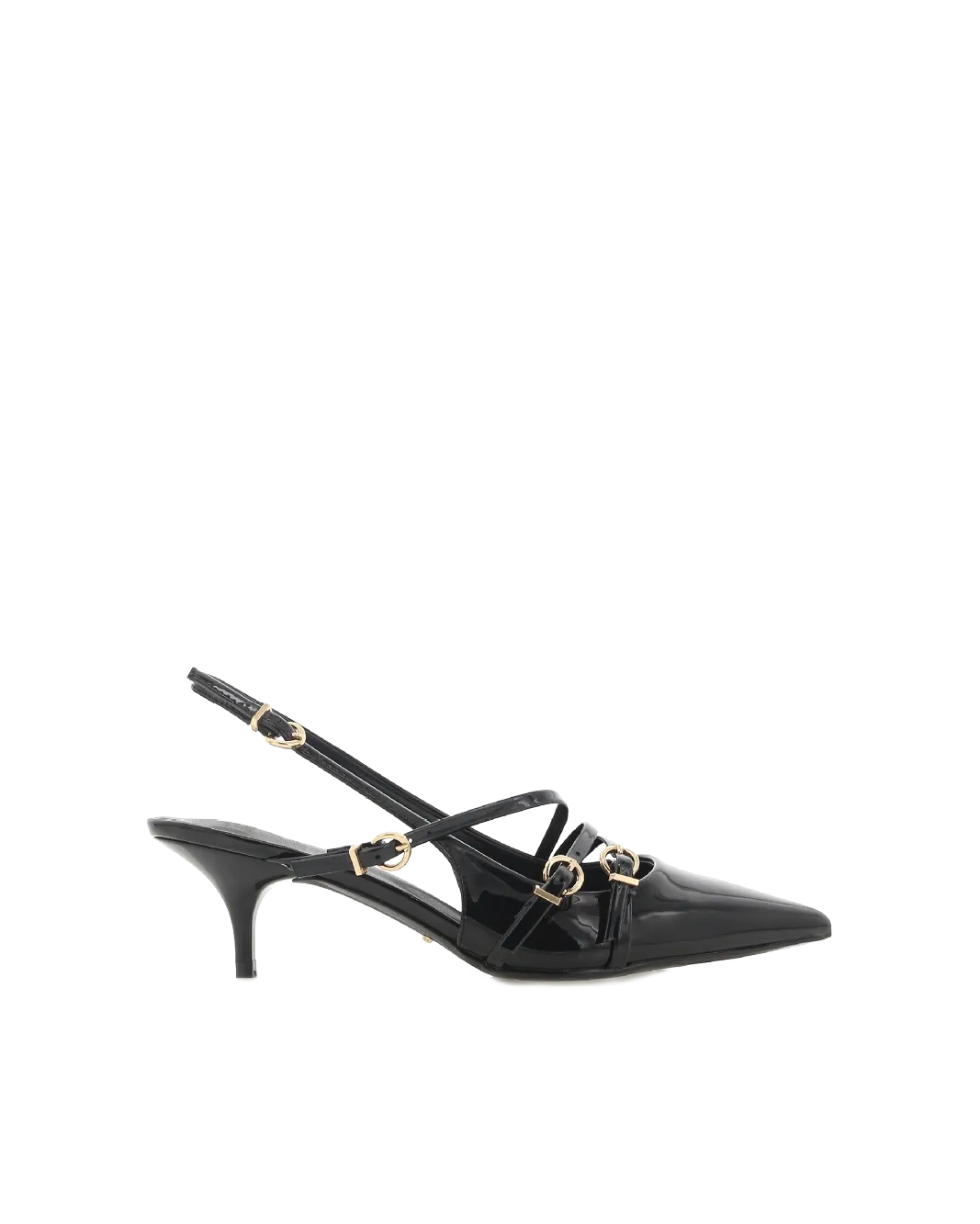 Chunky Heels Minimalist Heels JEANI - BLACK PATENT