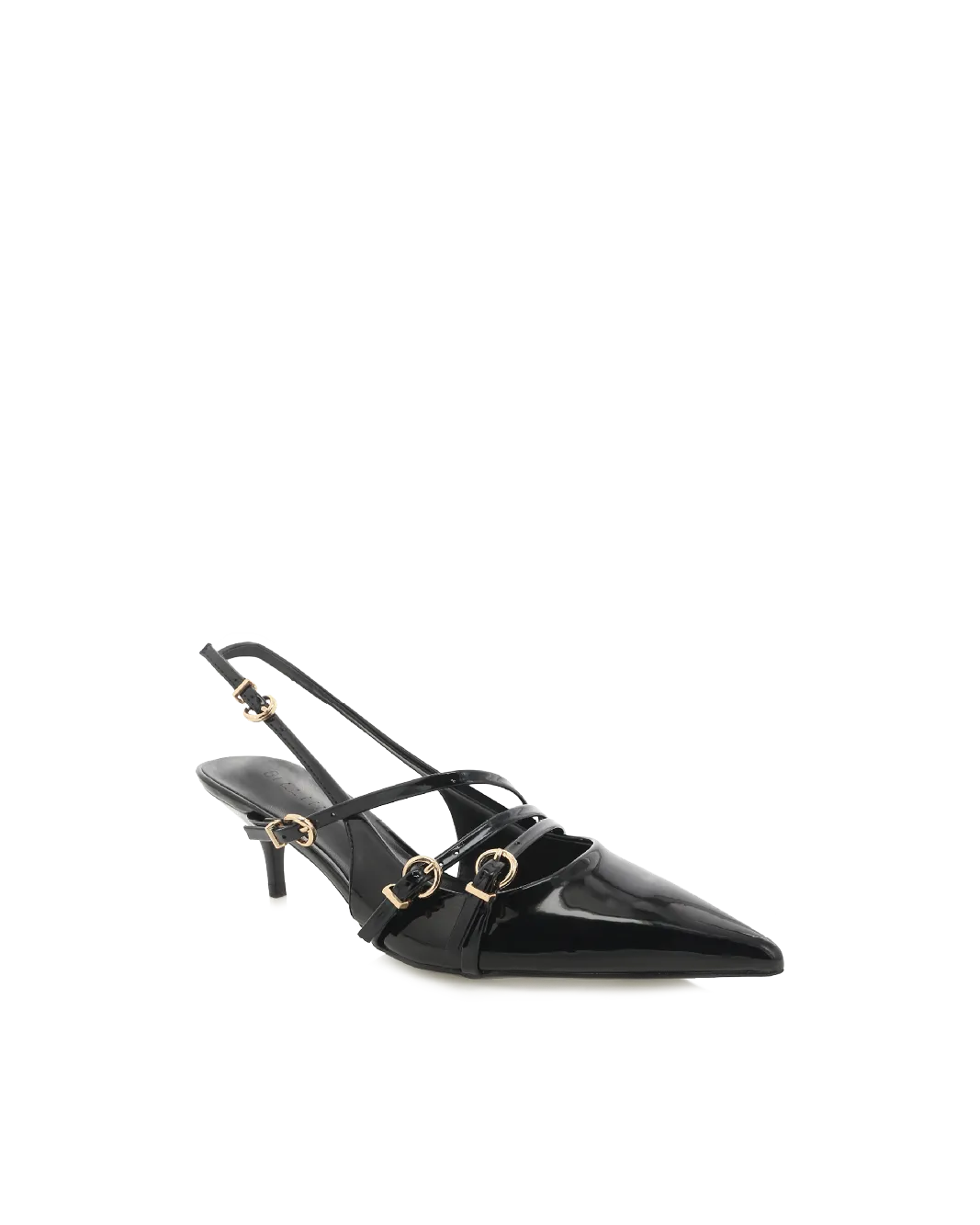 Elegant Slip-On Heels JEANI - BLACK PATENT