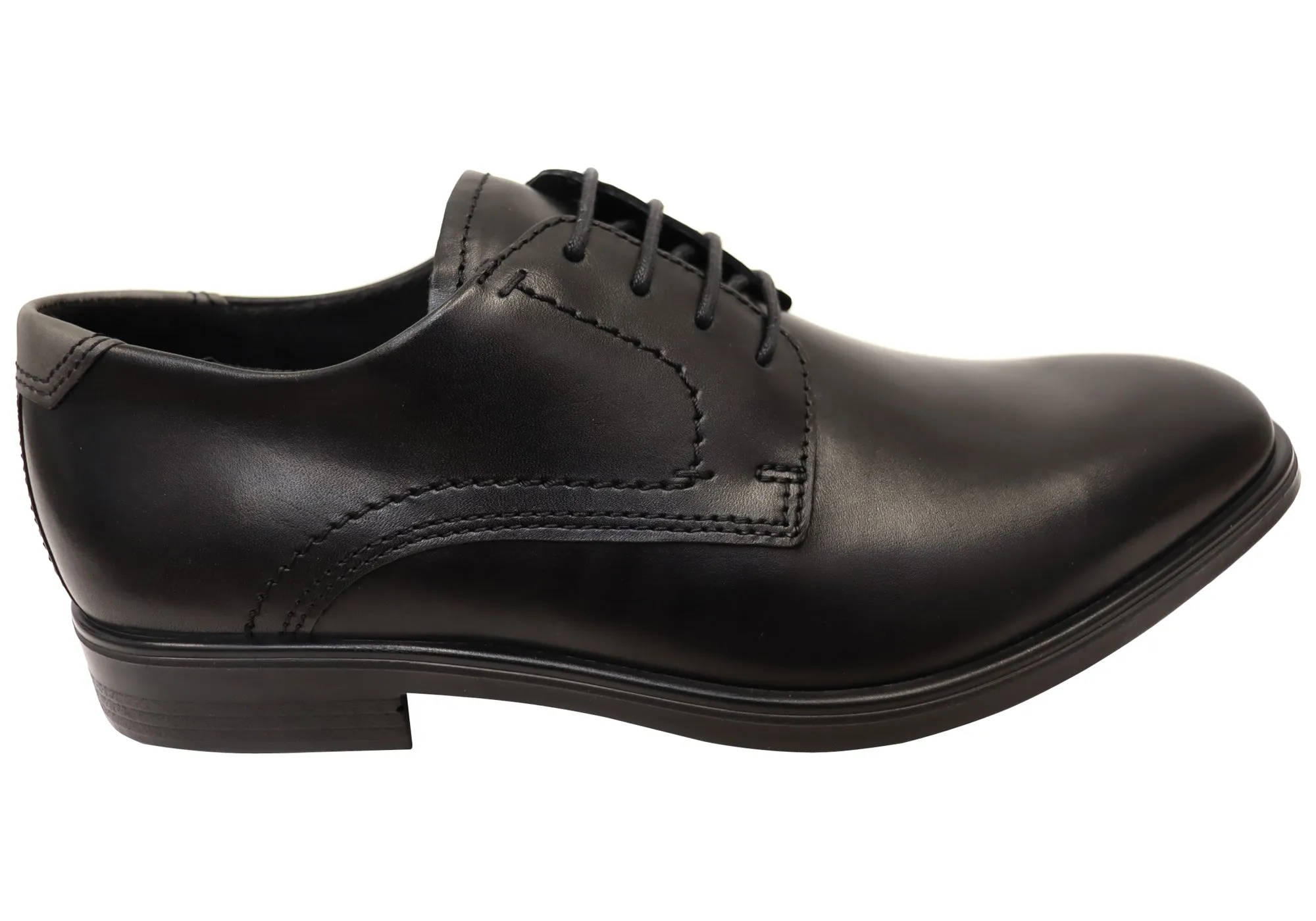 Agile Fit ECCO Mens Comfortable Leather Melbourne Lace Up Dress Shoes