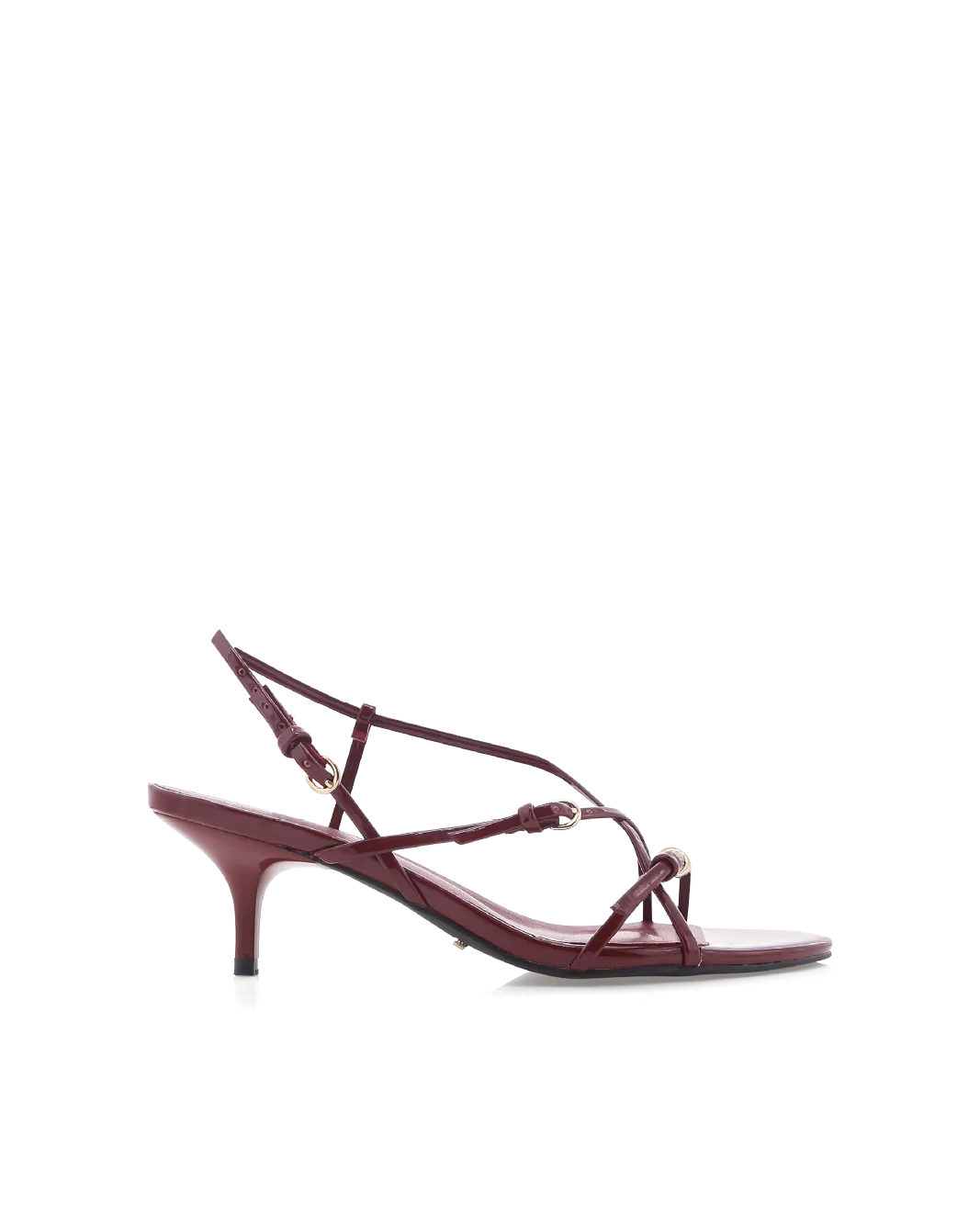 FLOSSIE - CHERRY RED PATENT Textured Heels Breathable Lining
