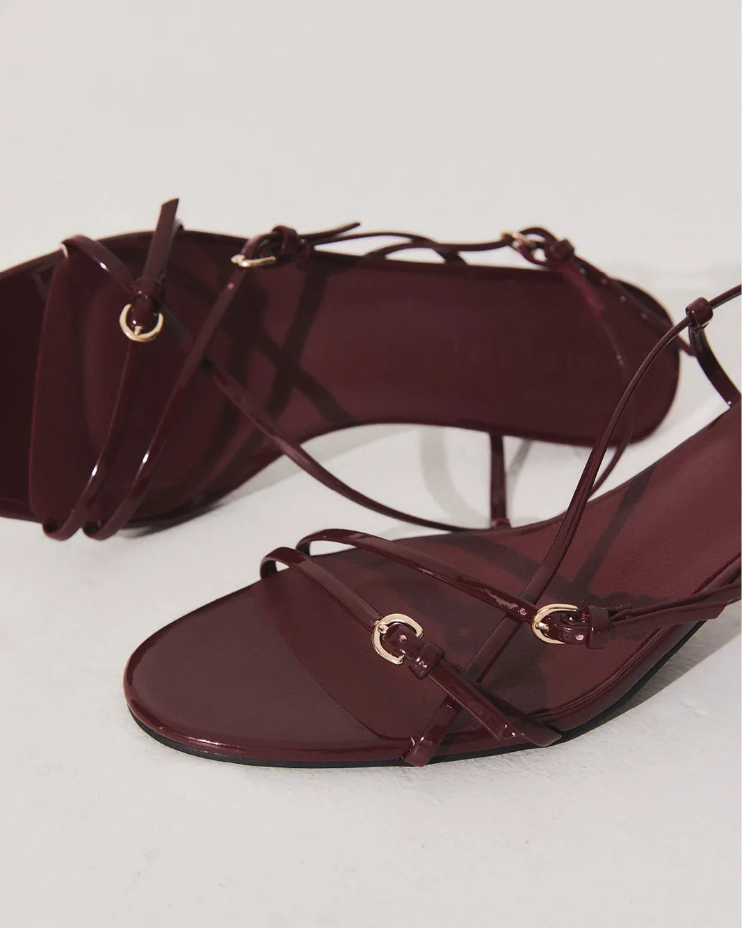 FLOSSIE - CHERRY RED PATENT Comfortable Pumps