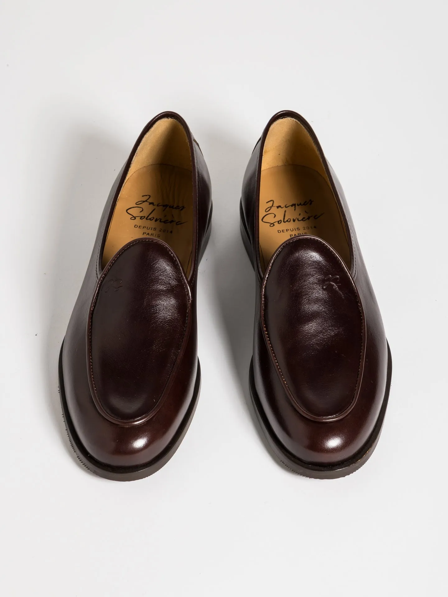 Easy Slip-ons Office Ready JACQUES NEW DARK BROWN LEATHER