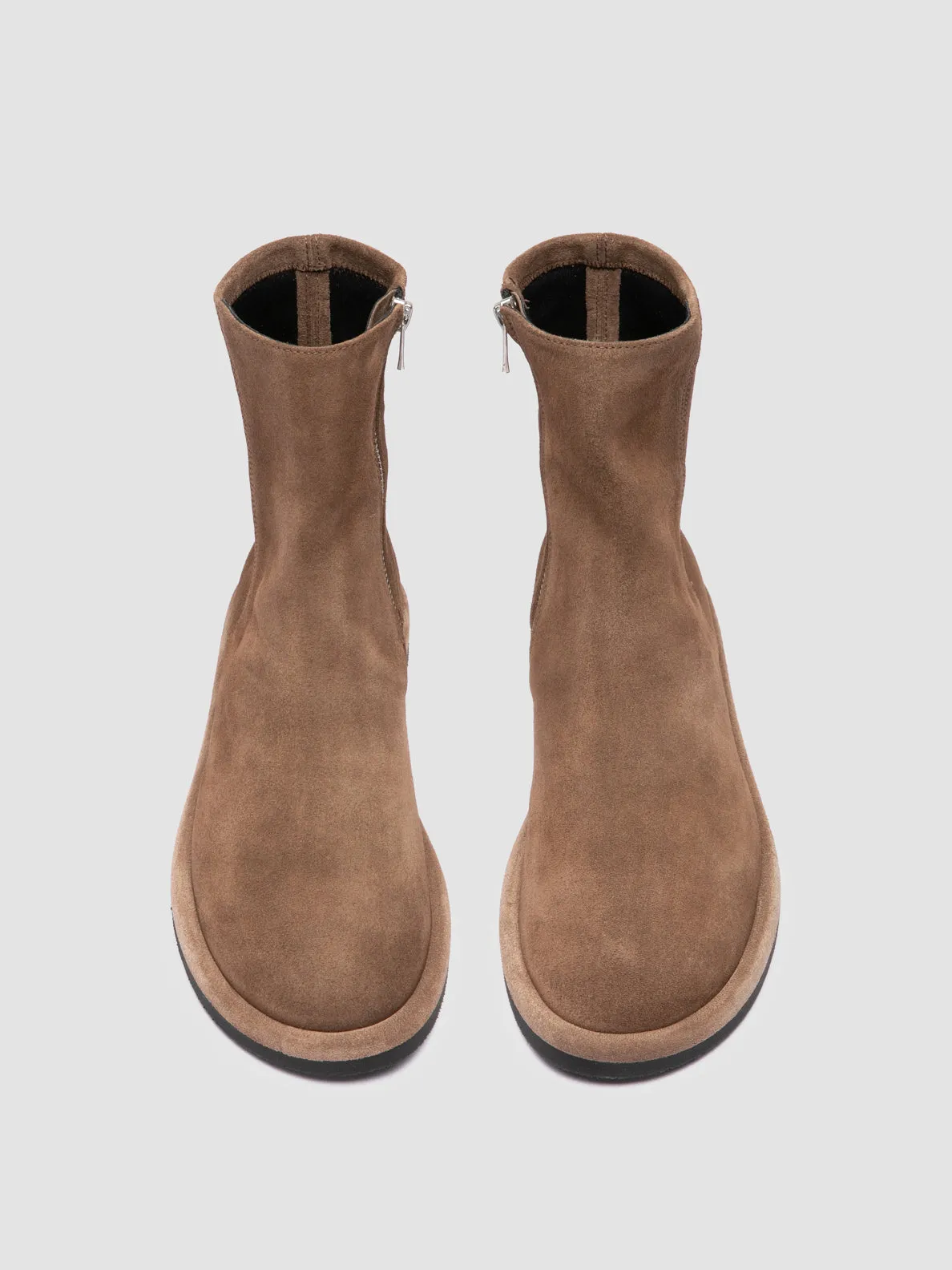 MARJORY 106 - Brown Suede Zipped Boots daily life Soft Sole