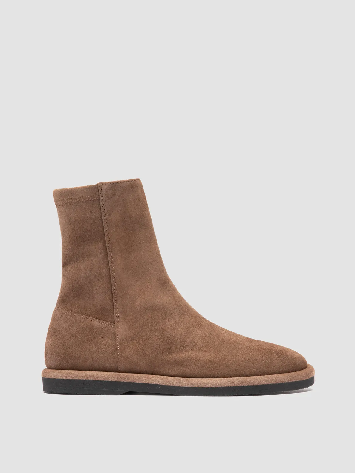 Narrow Fit MARJORY 106 - Brown Suede Zipped Boots