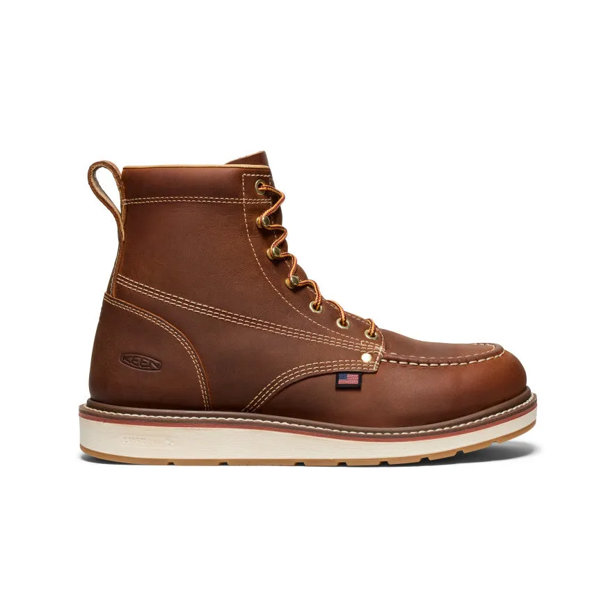 Graduation Ceremony Casual Walk Men's Liberty 6" Boot (Soft Toe)  |  Leather Brown/Birch