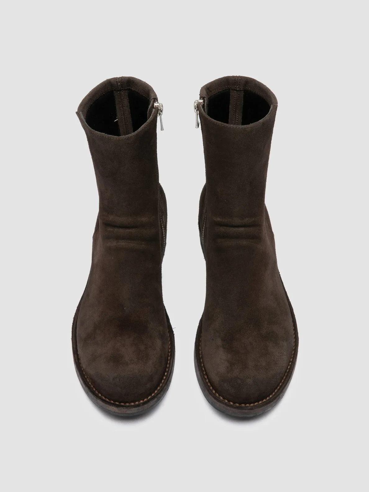 Pause Step LEGRAND 171 - Brown Suede Zipped Boots