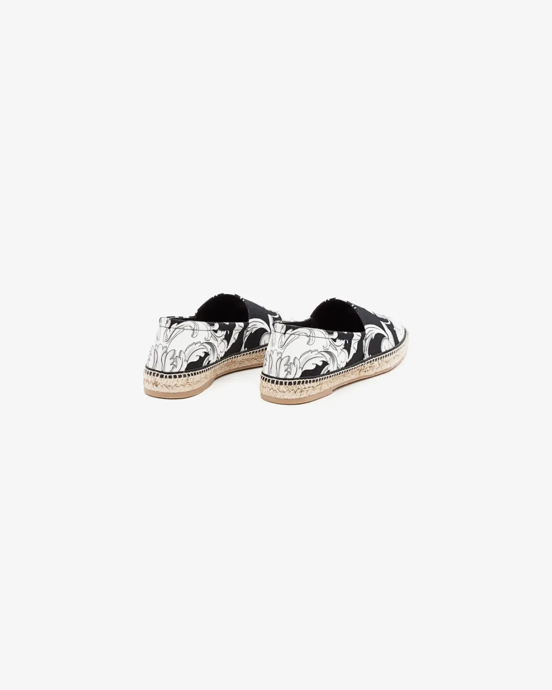 Versace Baroque Espadrille in White & Black. Responsive Design
