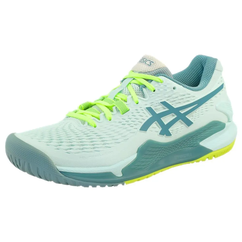 Asics Women's Gel-Resolution 9 - Soothing Sea/Gris Blue Soft Insole Luxe cushioning