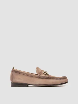 Knit Fabric All-around durability BALFRON 003 - Taupe Suede Penny Loafer