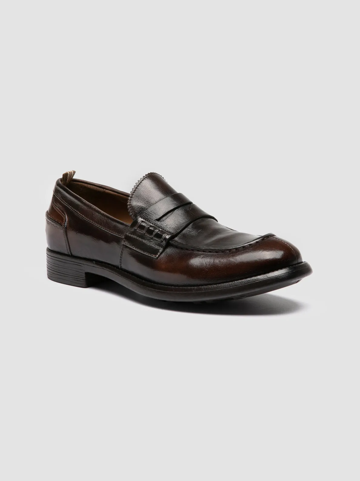 CHRONICLE 056 - Brown Leather Penny Loafer Quick Steps Casual Style