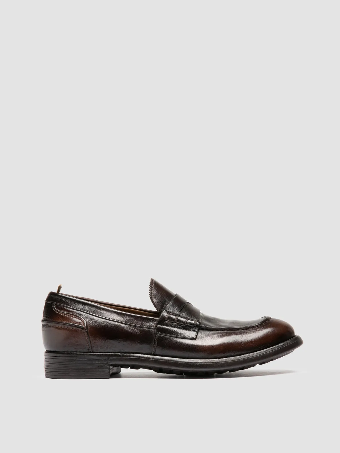 CHRONICLE 056 - Brown Leather Penny Loafer Elegant flair