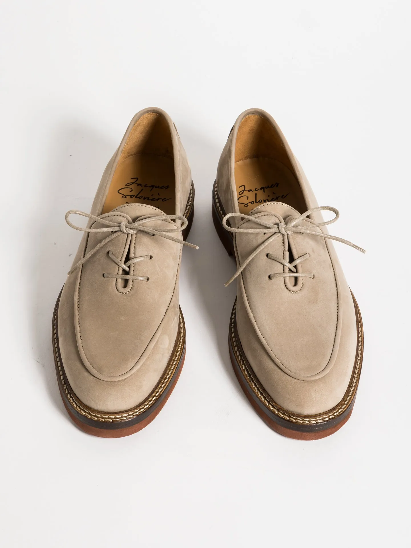 LUCO BEIGE NUBUCK Refined Aesthetic leather shoes