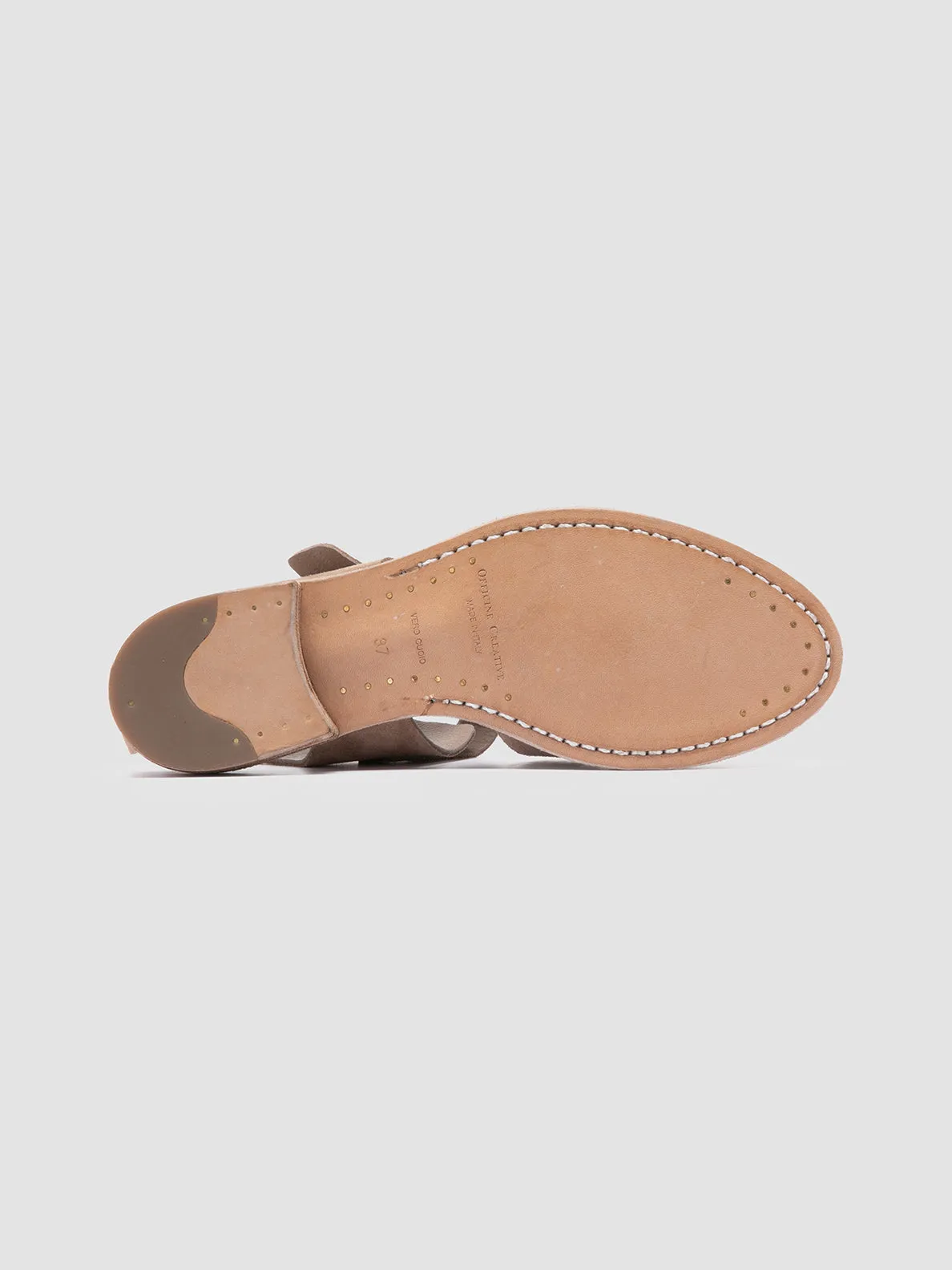 Minimalist Style LEXIKON 536 - Taupe Suede Sandals