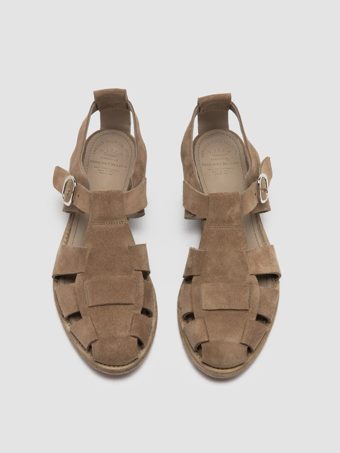 Fashionable Step LEXIKON 536 - Taupe Suede Sandals