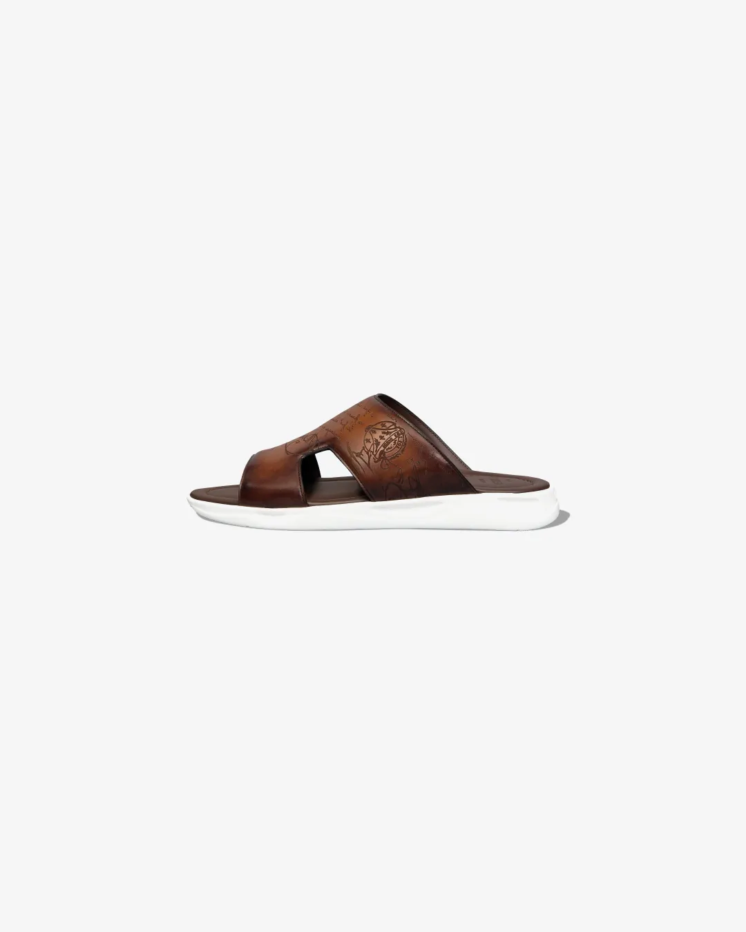 Berluti Shadow Leather Sandals heel - support - mechanism - firmness shoes