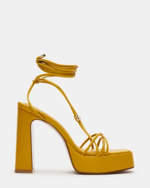 Mid Top Style Black Leather Stilettos MOULIN MUSTARD