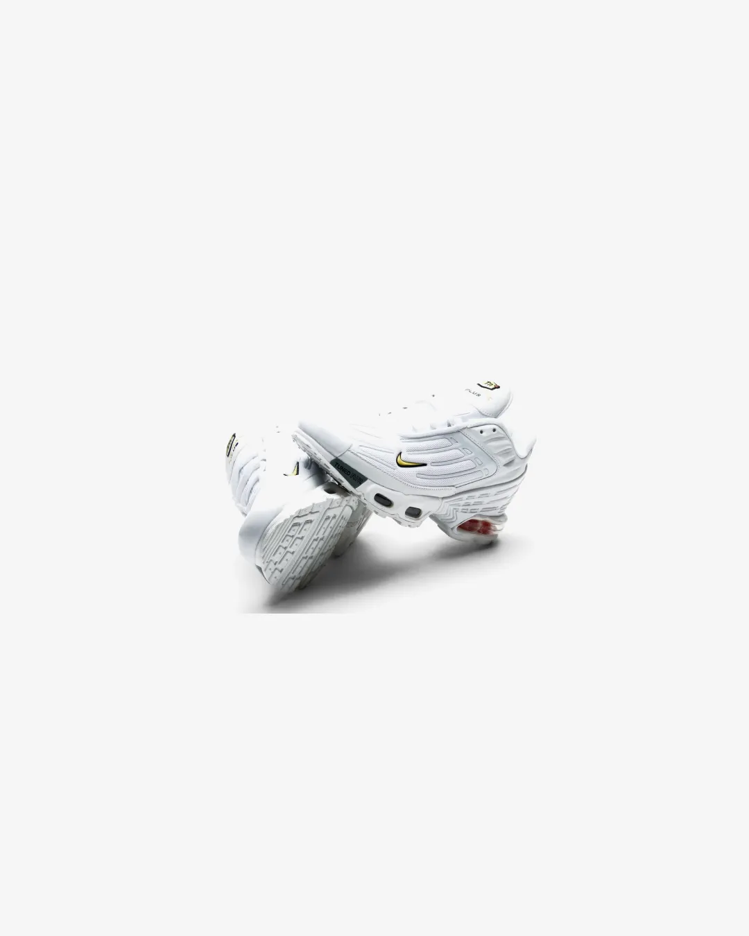 Nike Air Max Plus 3 White Vast Yellow Sneakers Silver Shine Step Light
