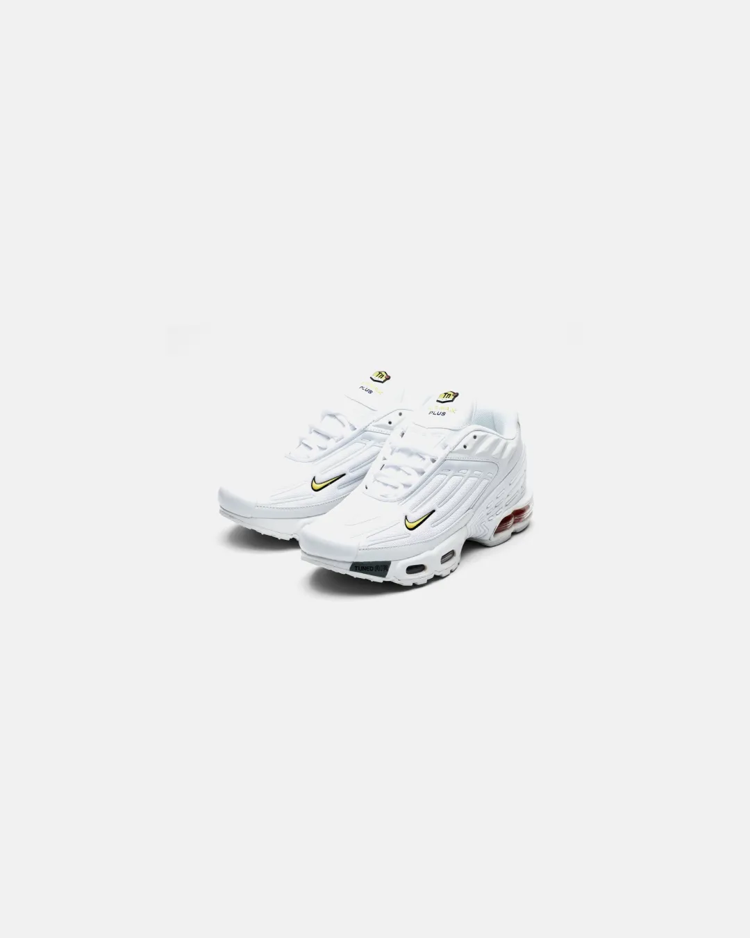 Nike Air Max Plus 3 White Vast Yellow Sneakers Court Grip