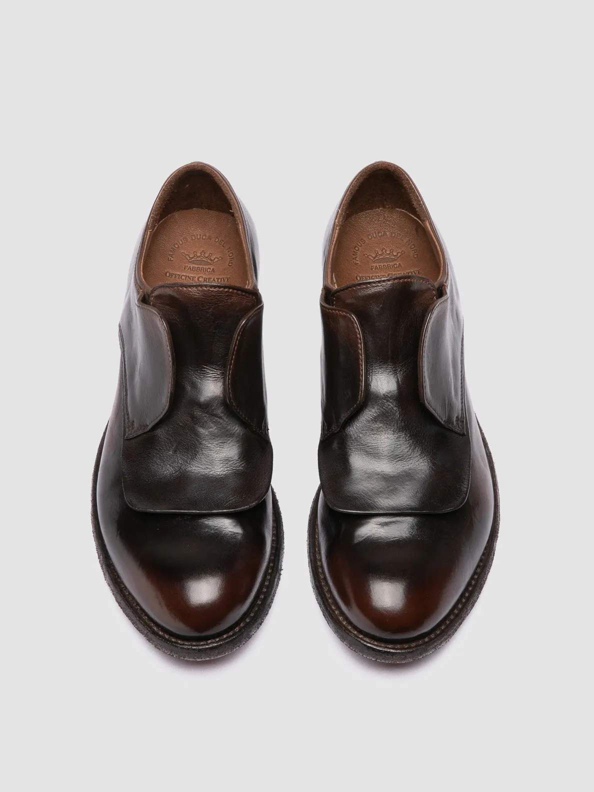 Street Smart Minimal Work Style LEXIKON 159 - Brown Leather Derby Shoes