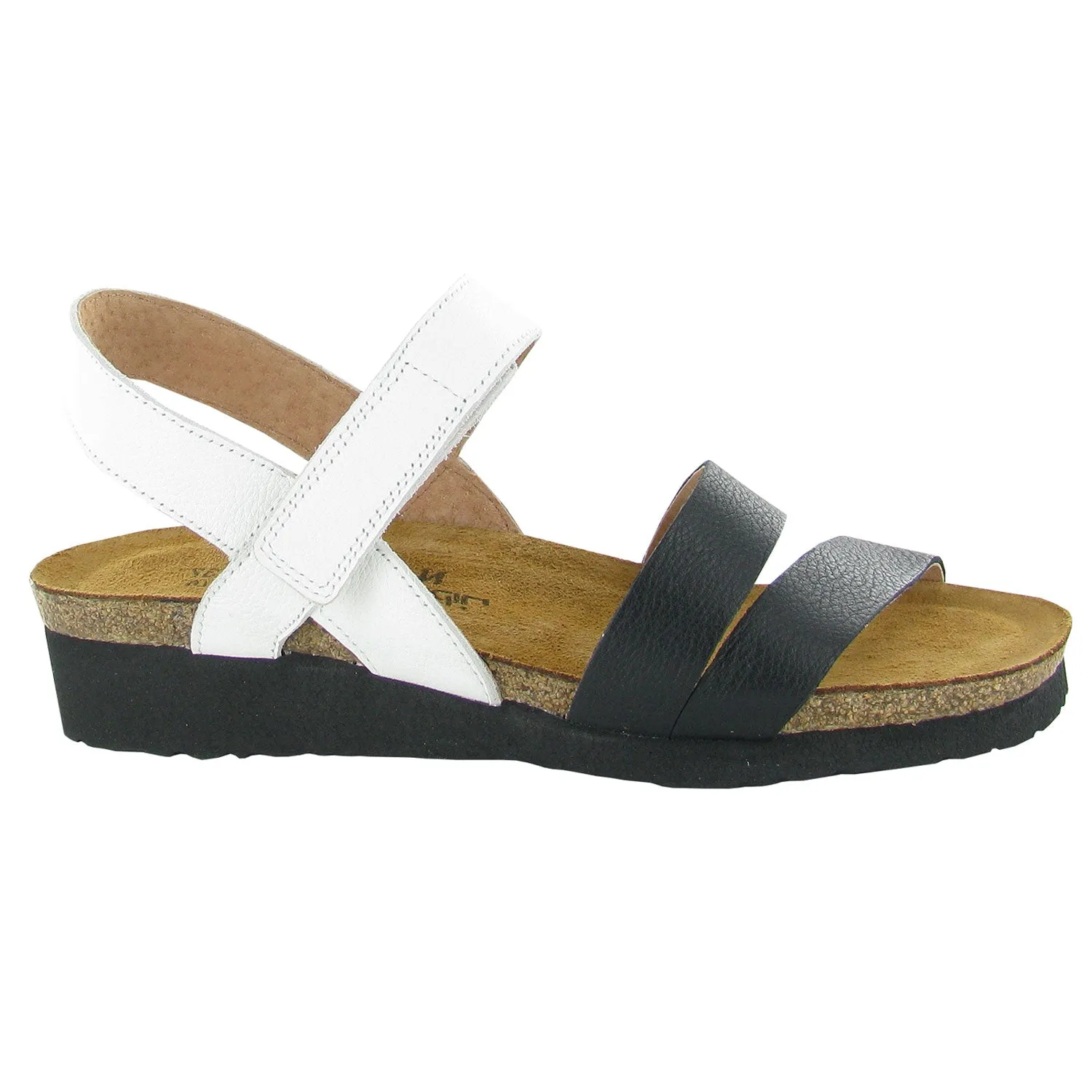 Kayla Sandal White and Black (7806-WFX) Motion control Chill Step