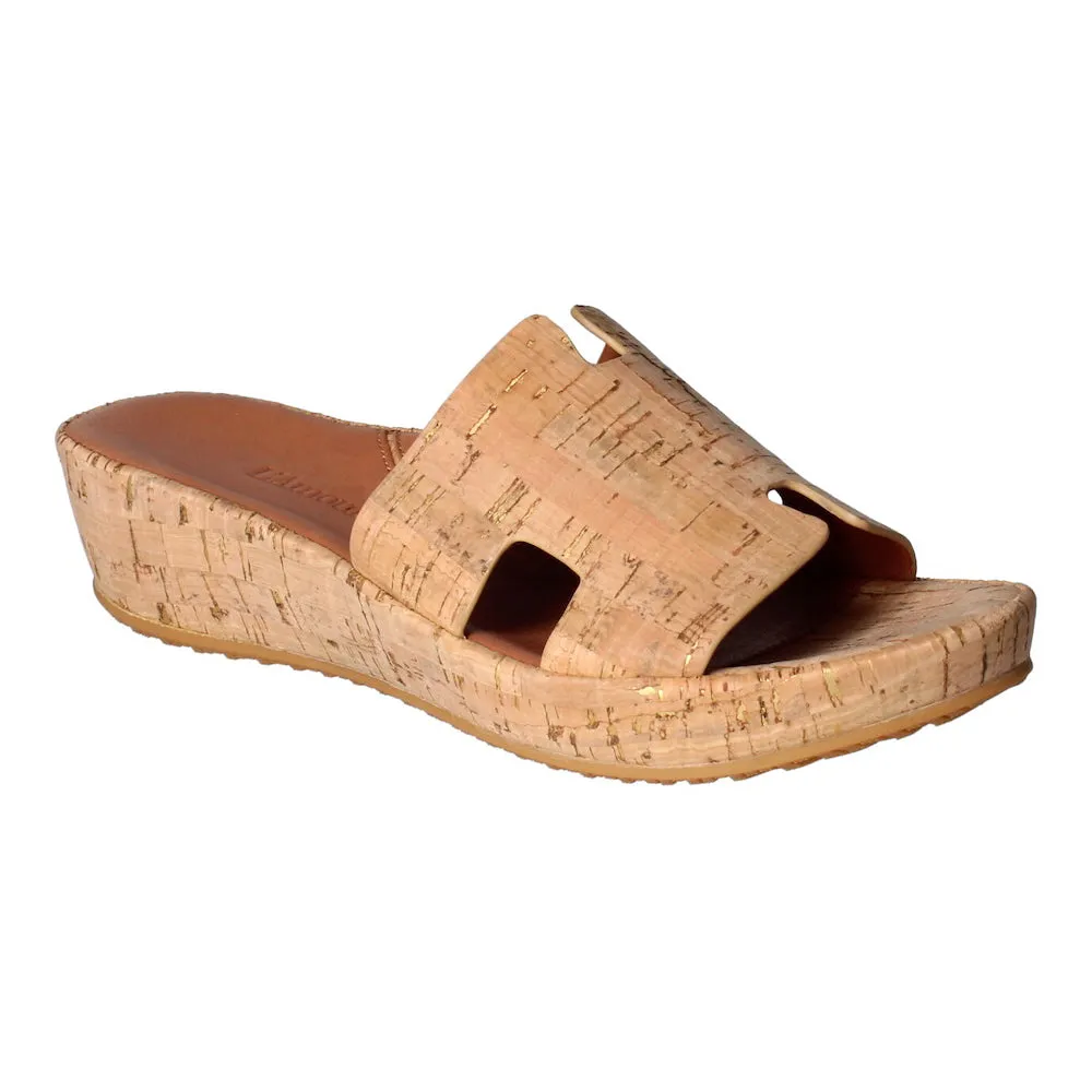Catiana Slip on Sandal - Natural Gold Cork Total Comfort
