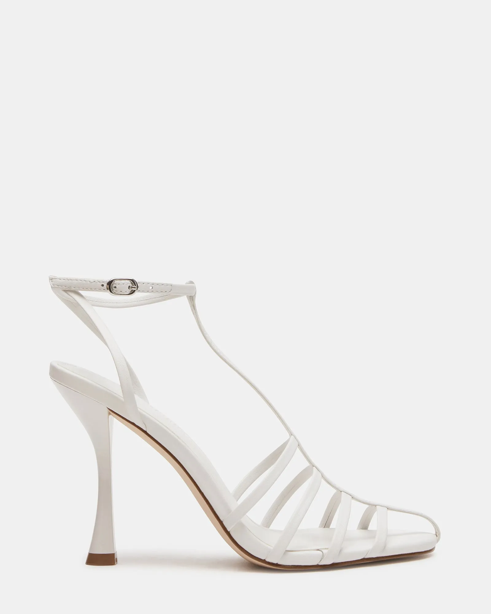 High Heel Sandals for Weddings TILDAH WHITE LEATHER