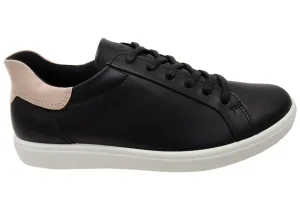 Strong Stitching Cotton Touch ECCO Soft 7 Womens Comfortable Lace Up Leather Sneakers
