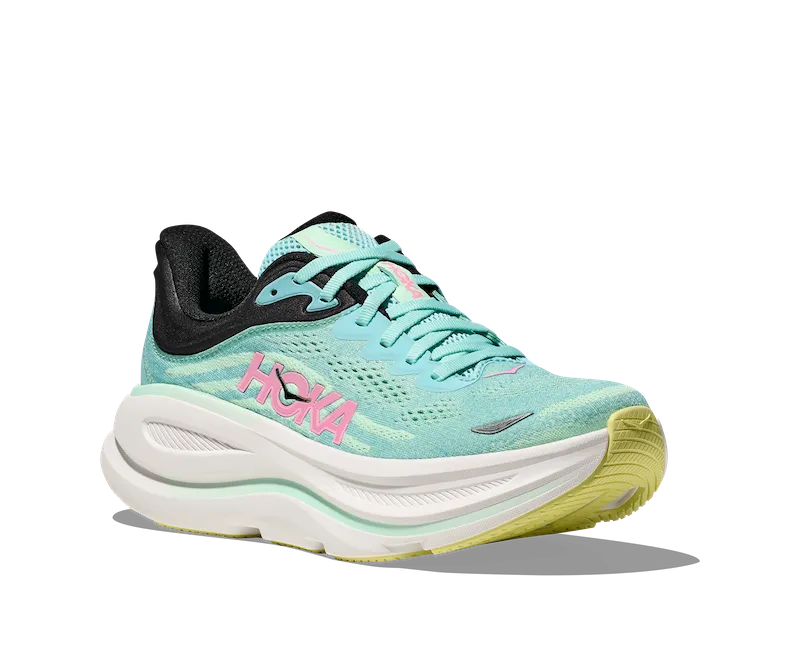 sports lover spandex - feature shoes HOKA Women's Bondi 9 Blue Spark/Mint Fluorite