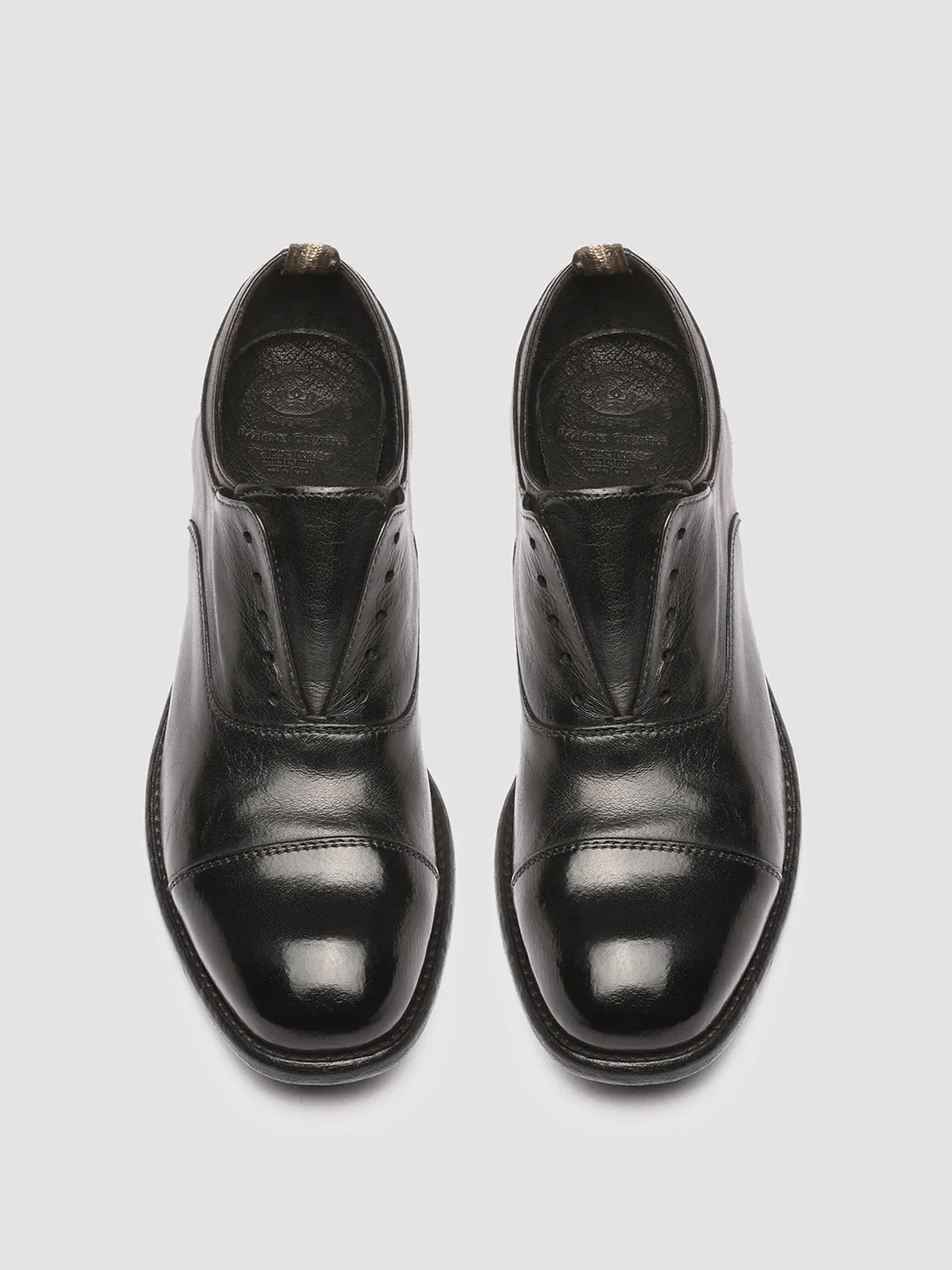 CALIXTE 003 - Black Leather Oxford Shoes Slow Jog Purple Dream