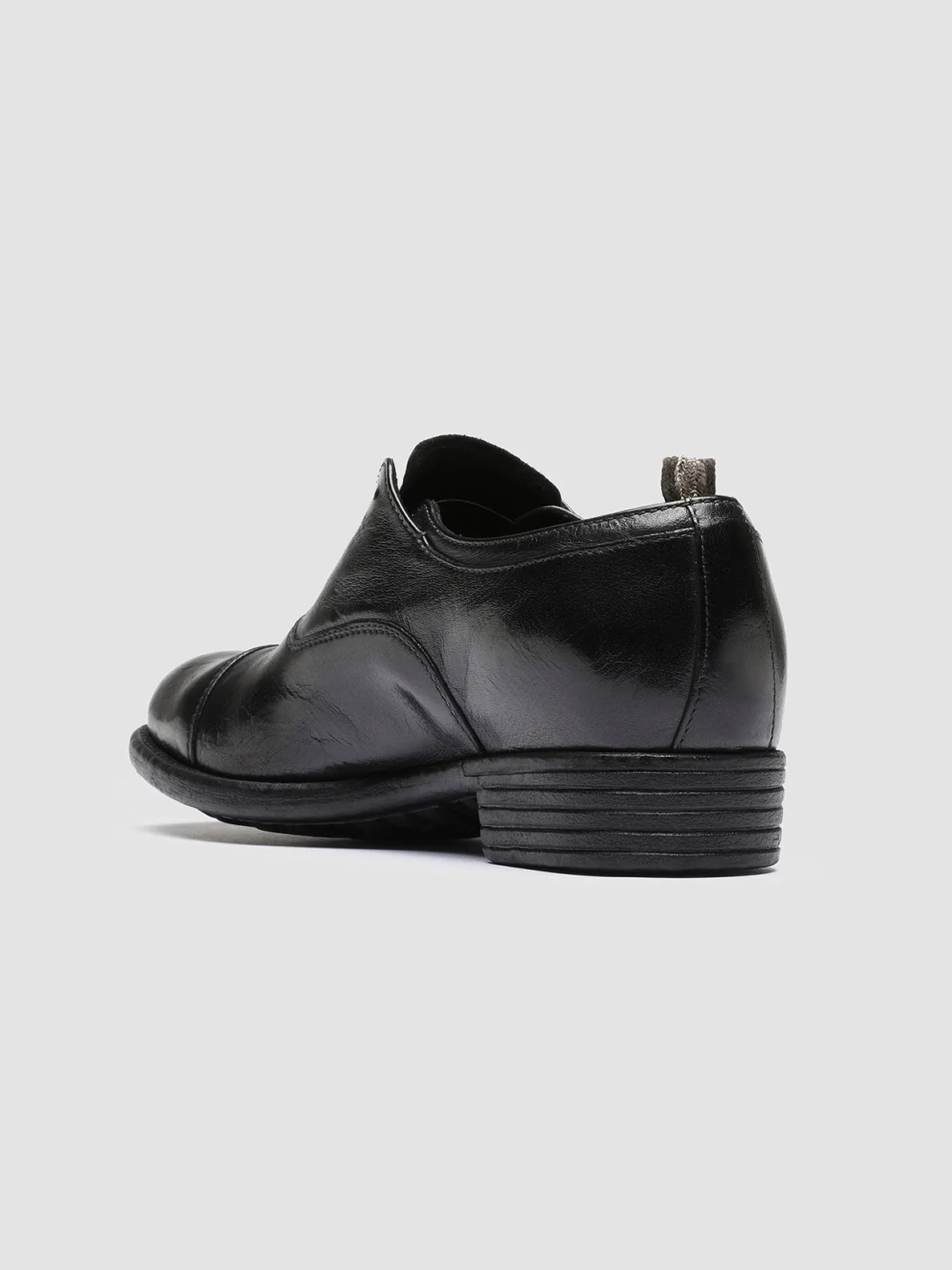 Cliff Hike Rainy Day CALIXTE 003 - Black Leather Oxford Shoes
