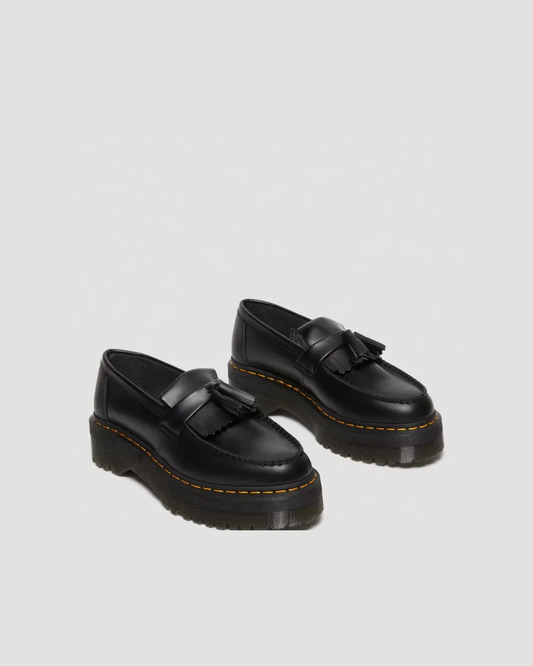 Tough neutral - arch - feature shoes Dr. Martens Adrian Tassel Quad Platform Loafers
