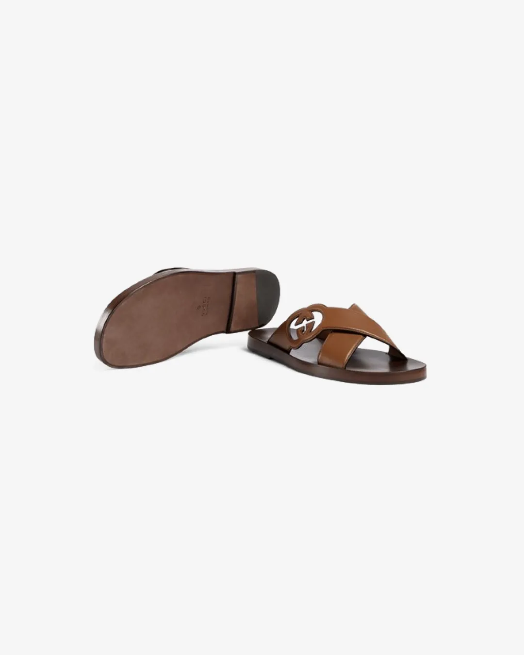 Gucci Men's Interlocking G Slide Sandal Fire Red