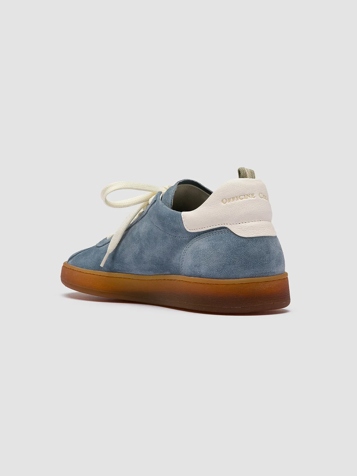 HALO 001 - Blue Leather and Suede Sneakers High Performance