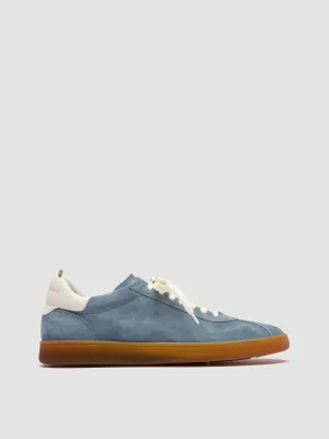 HALO 001 - Blue Leather and Suede Sneakers Light cushion