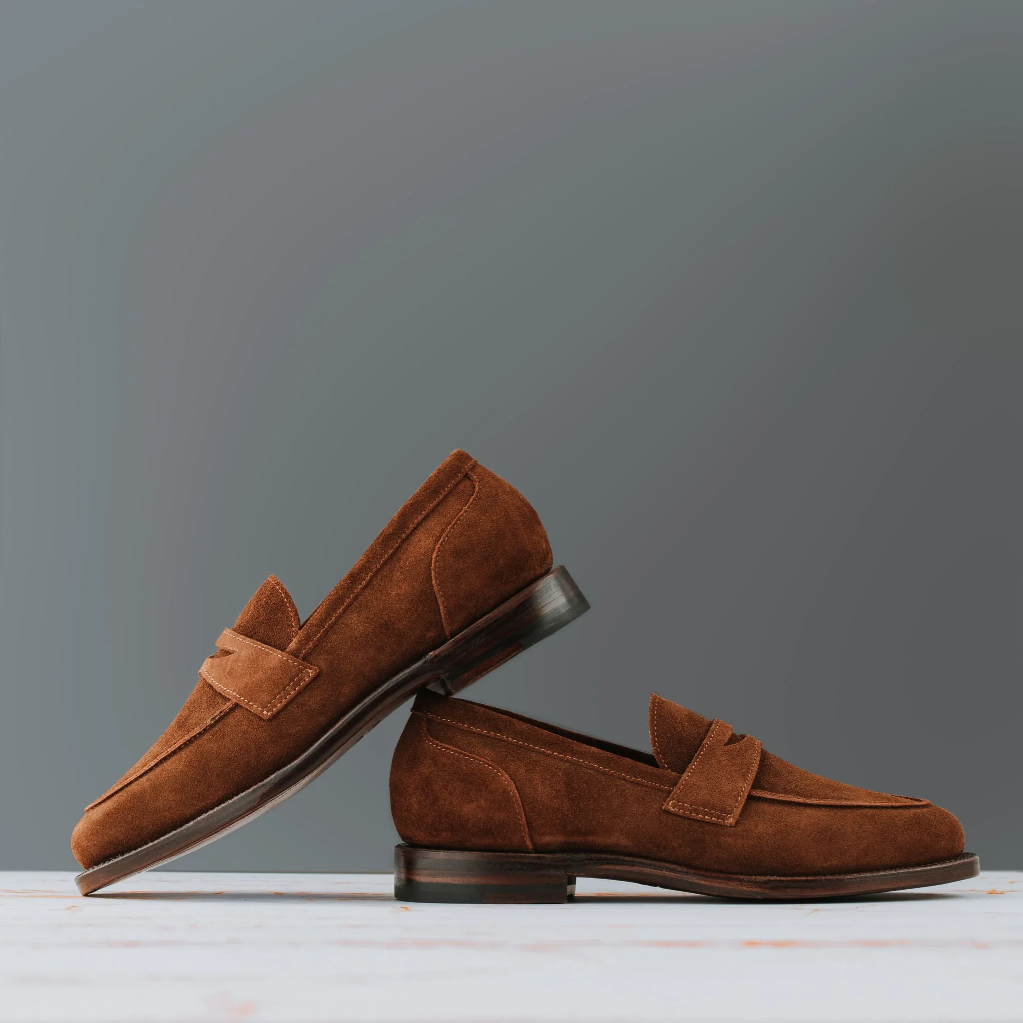 Food Lane Business casual Clara Penny Loafer Bourbon Suede