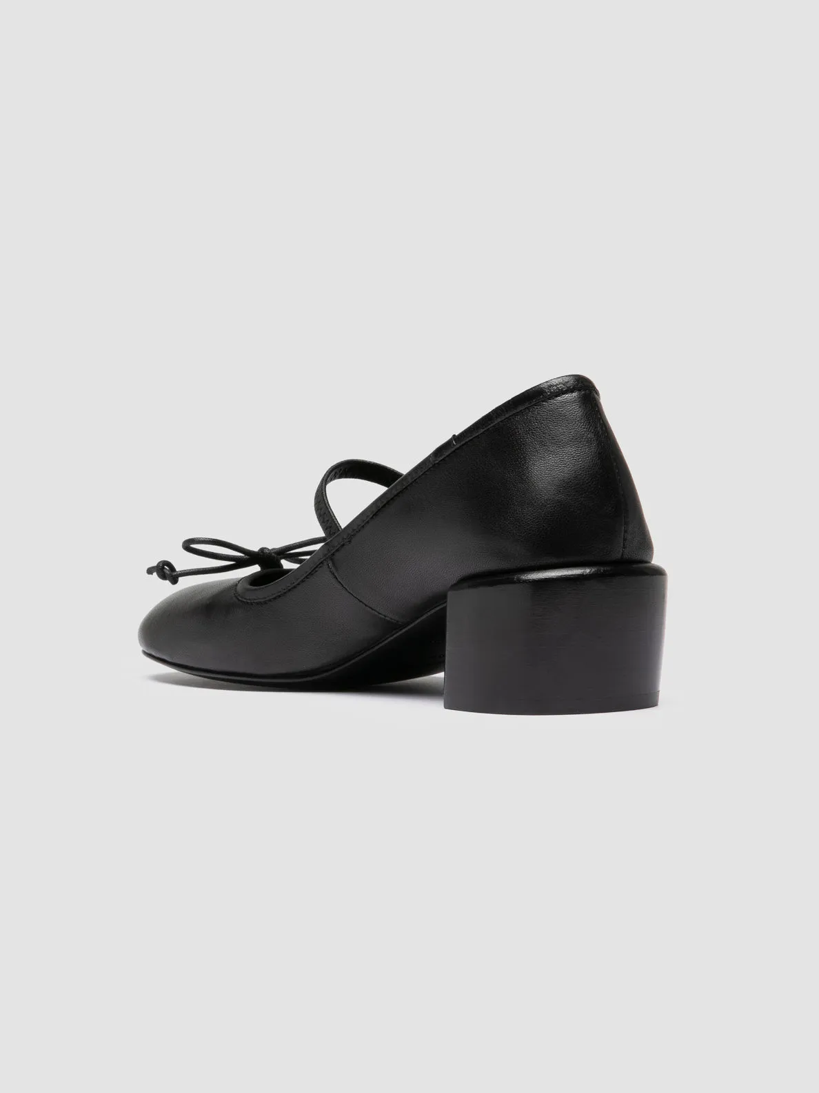 Galaxy Jog FLORE 009 - Black Leather Mary Jane Shoes