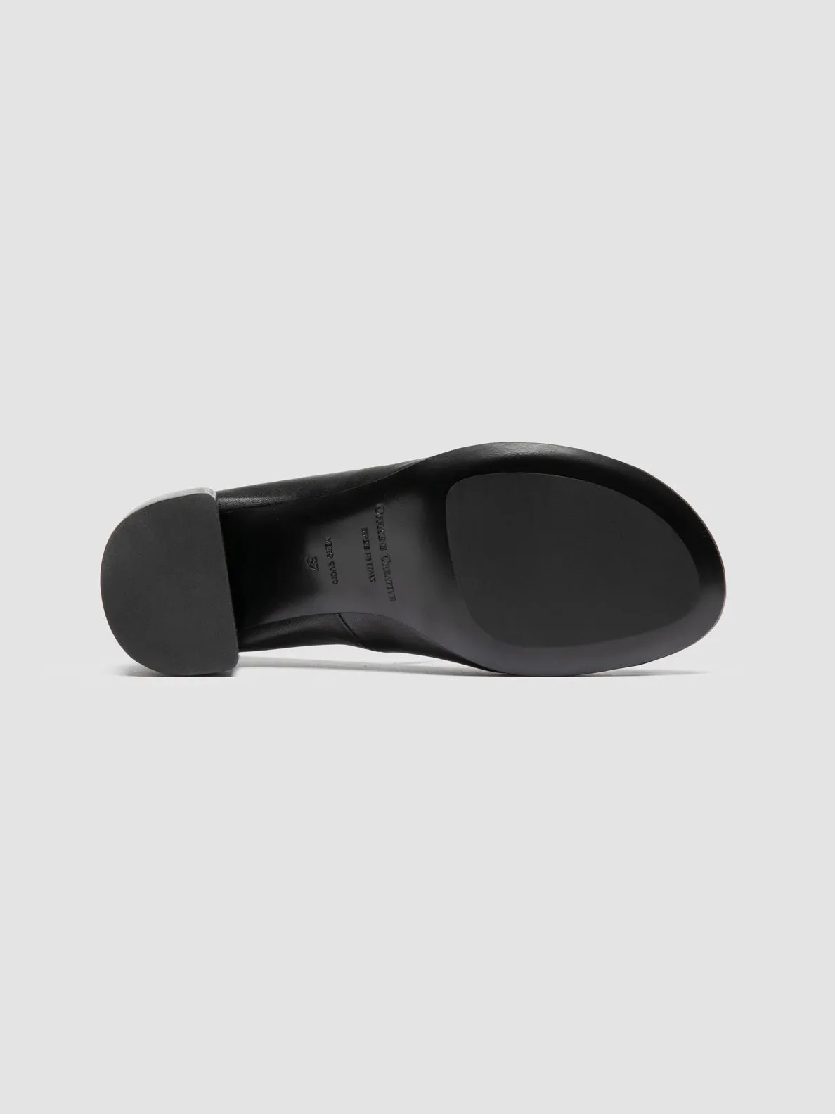 Gold Shine FLORE 009 - Black Leather Mary Jane Shoes