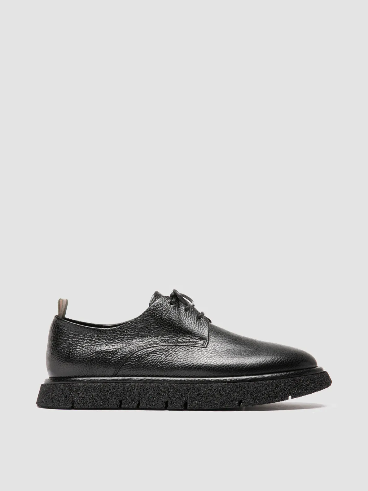Balanced Step Comfort Flex Sole SATURNINE 001 - Black Leather Derby Shoes