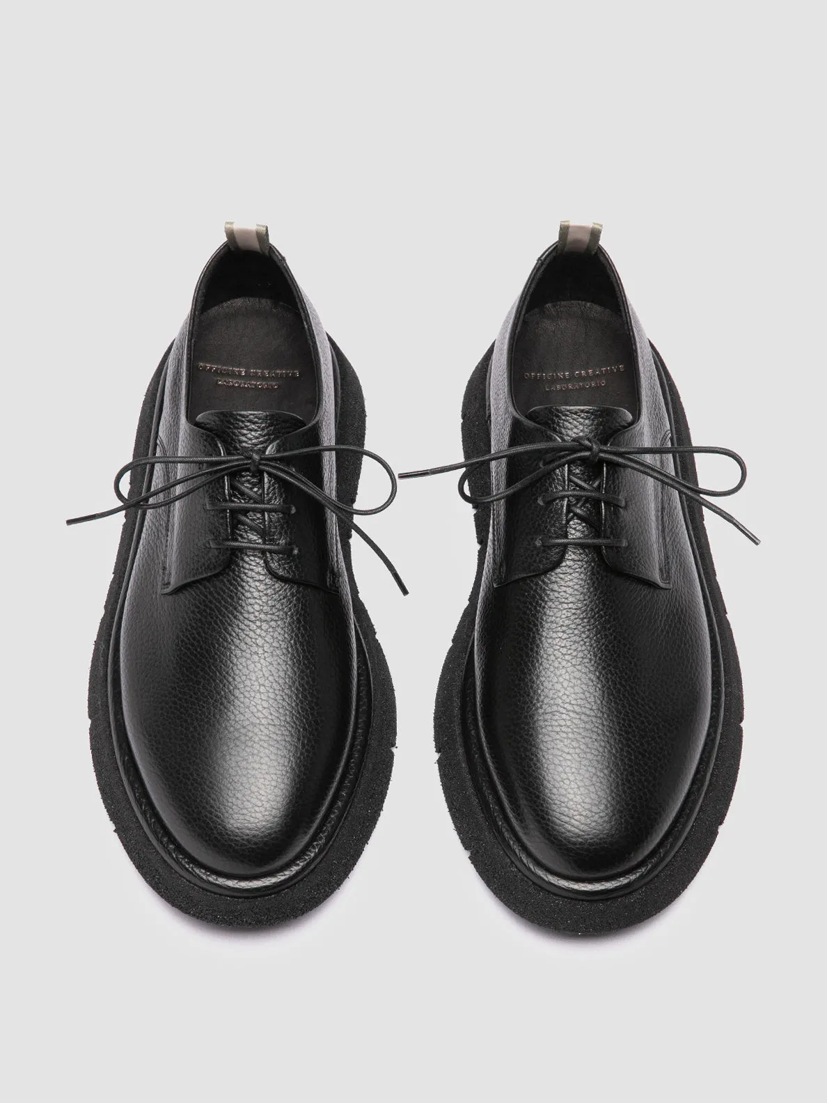 Quiet Move Everyday Wear SATURNINE 001 - Black Leather Derby Shoes
