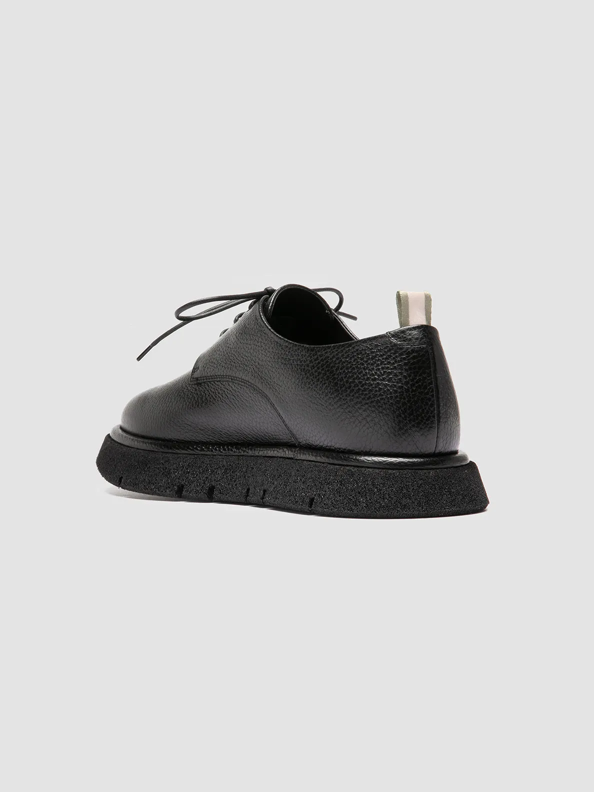 Everyday Use Fresh flexibility SATURNINE 001 - Black Leather Derby Shoes
