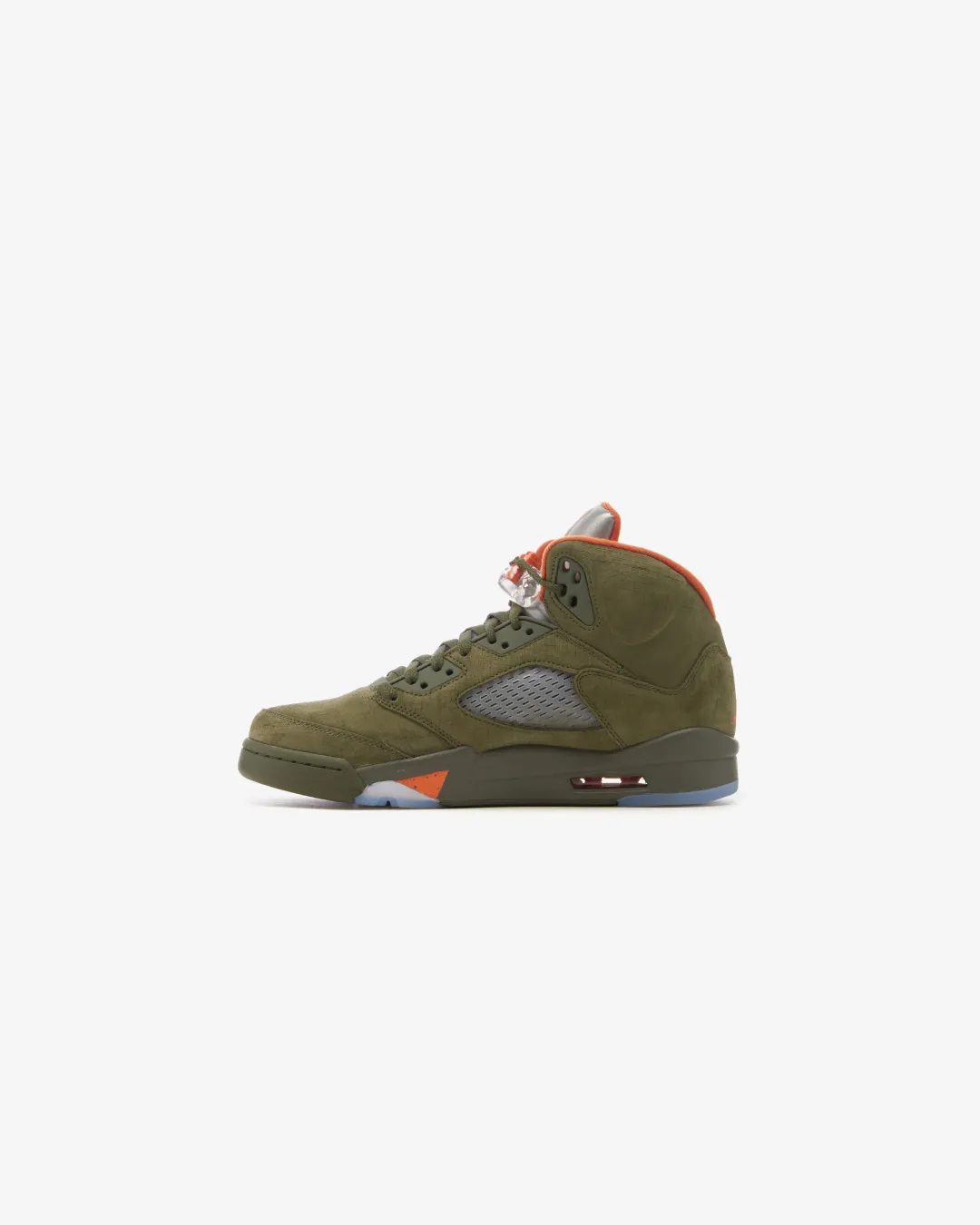 peak - running running in a city park shoes Air Jordan 5 Retro ??Olive?? Sneakers