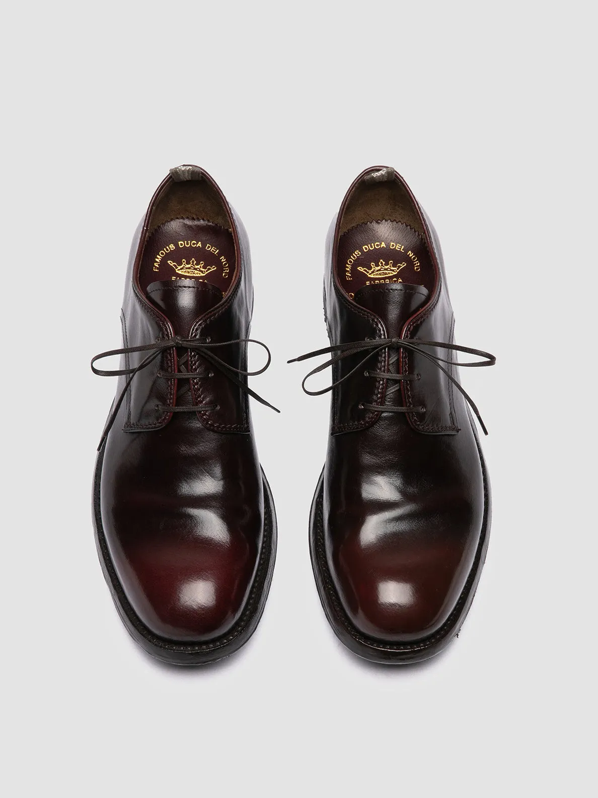 BALANCE 019 - Burgundy Leather Derby Shoes Smart Shoes