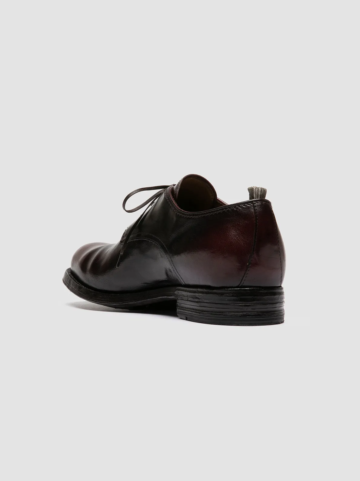 BALANCE 019 - Burgundy Leather Derby Shoes slim fit Office Footwear