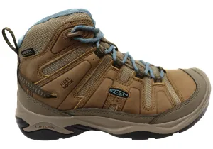 Keen Circadia Mid Waterproof Womens Leather Wide Fit Hiking Boots Anti Odor Comfort Enhancement
