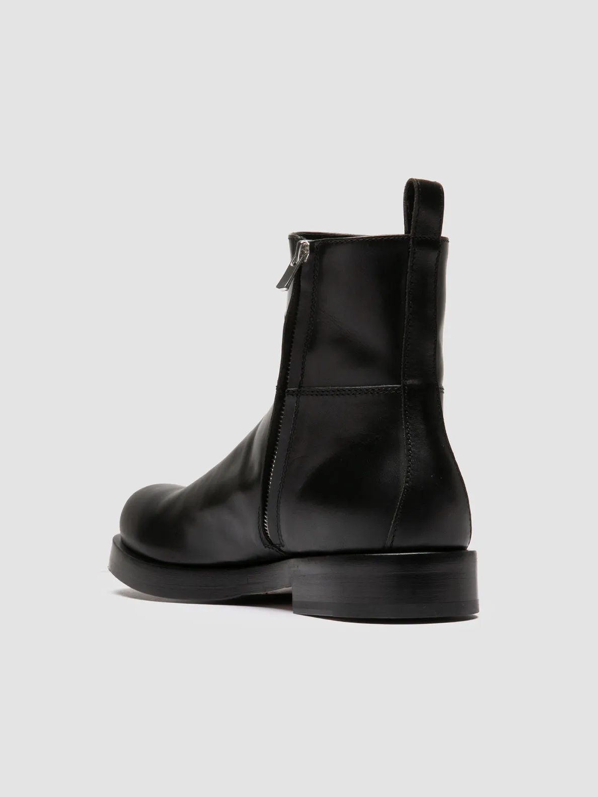 High Support Classy durability BULLA 003 - Black Leather Zipped Boots
