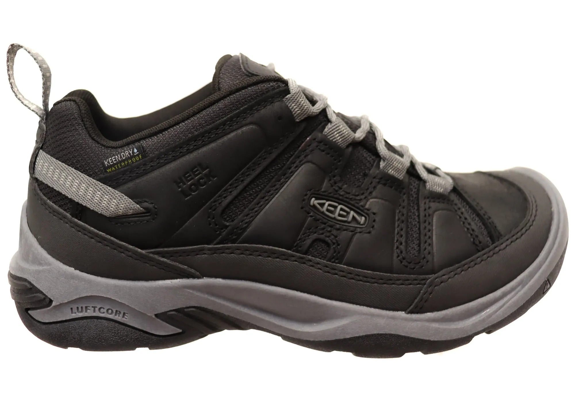 Keen Circadia Waterproof Mens Leather Wide Fit Hiking Shoes lightweight fabric Zip Up