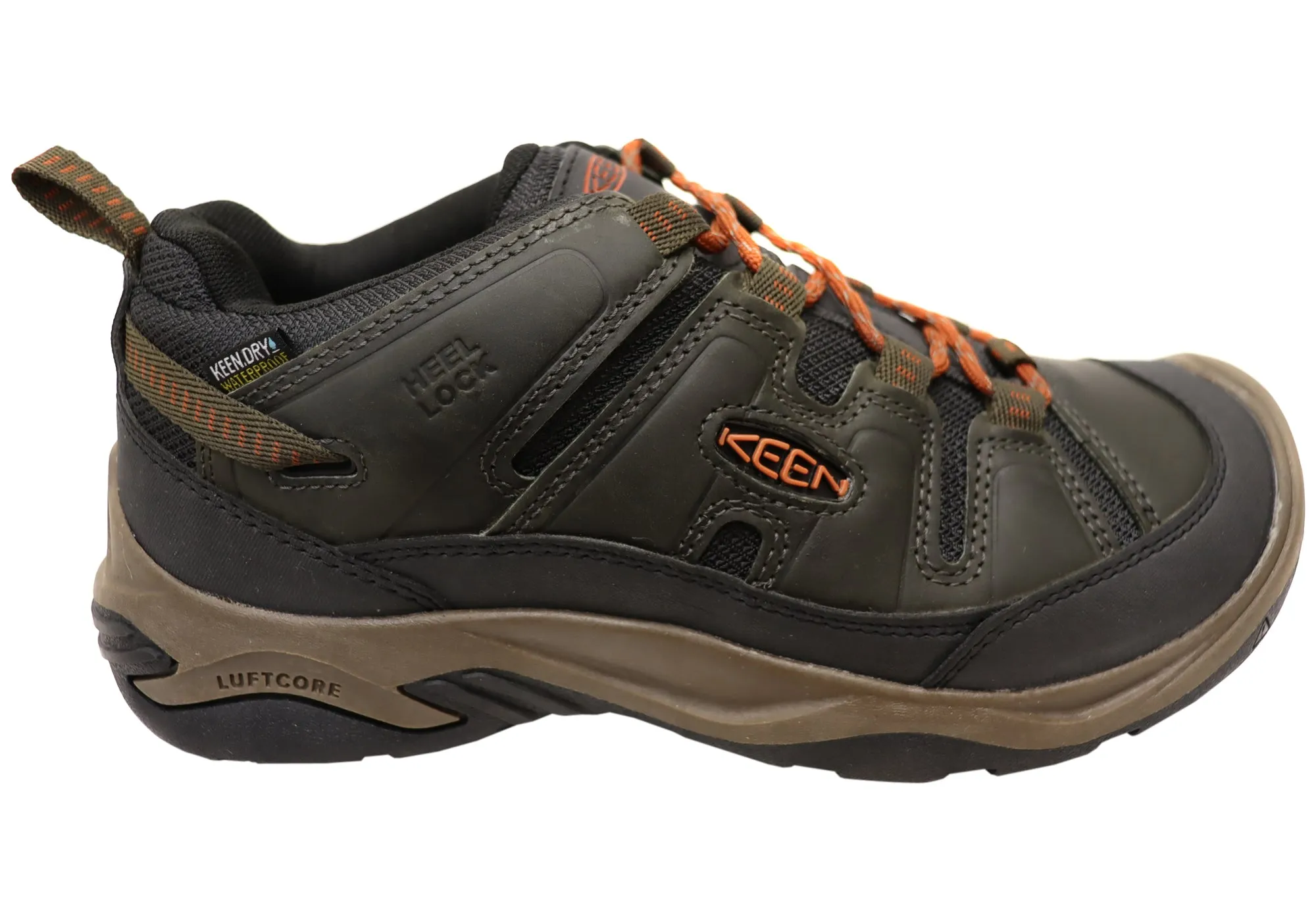 Keen Circadia Waterproof Mens Leather Wide Fit Hiking Shoes Heat Free Synthetic